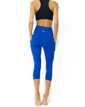 Load image into Gallery viewer, High Waisted Yoga Capri Leggings - Sky Blue
