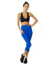 Load image into Gallery viewer, High Waisted Yoga Capri Leggings - Sky Blue
